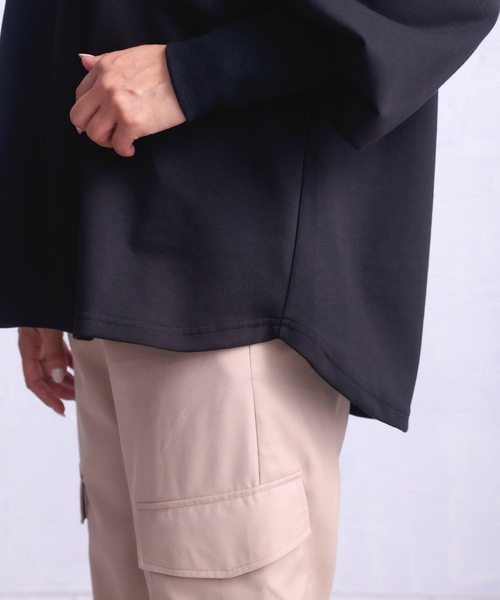 COCO WALK（ココウォーク）の「COCOWALK:C+H :Puff sleeve Punch Sweat/パフスリーブ ポンチスウェット（スウェット・レディース・ブラック/グレー・FREE）」の6枚目の写真