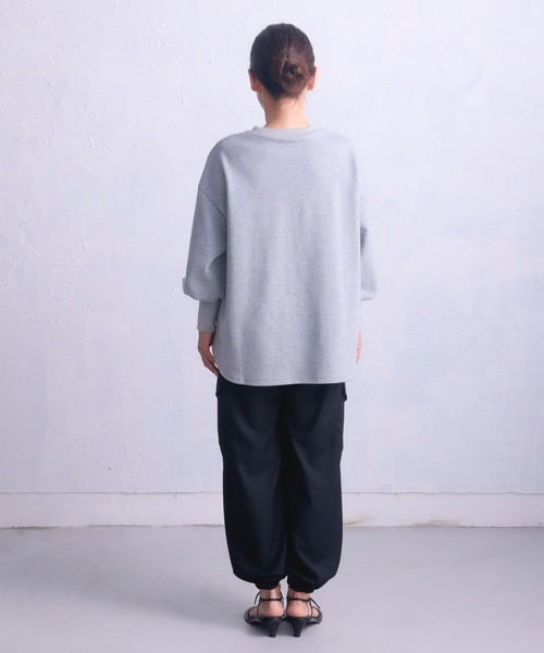 COCO WALK（ココウォーク）の「COCOWALK:C+H :Puff sleeve Punch Sweat/パフスリーブ ポンチスウェット（スウェット・レディース・ブラック/グレー・FREE）」の15枚目の写真