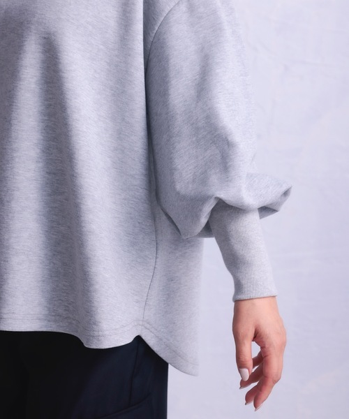 COCO WALK（ココウォーク）の「COCOWALK:C+H :Puff sleeve Punch Sweat/パフスリーブ ポンチスウェット（スウェット・レディース・ブラック/グレー・FREE）」の14枚目の写真