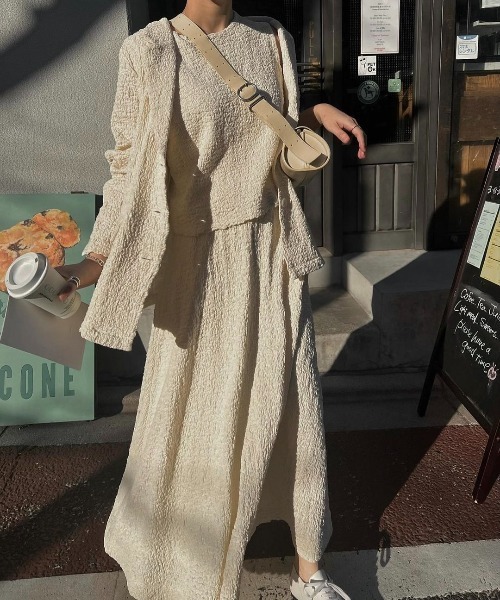 WILLFULLY（ウィルフリー）の「no sleeve 3way matelasse tops