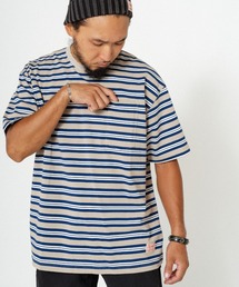 BIG MIKE ビッグマイク サングラスポケット 半袖ボーダーTシャツ 102428590