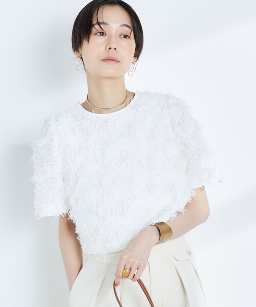 【専用】NOLLEY'S sophiフリンジカットジャガードボレロジャケット38 フリンジカットジャガードボレロジャケット｜ノーリーズの通販