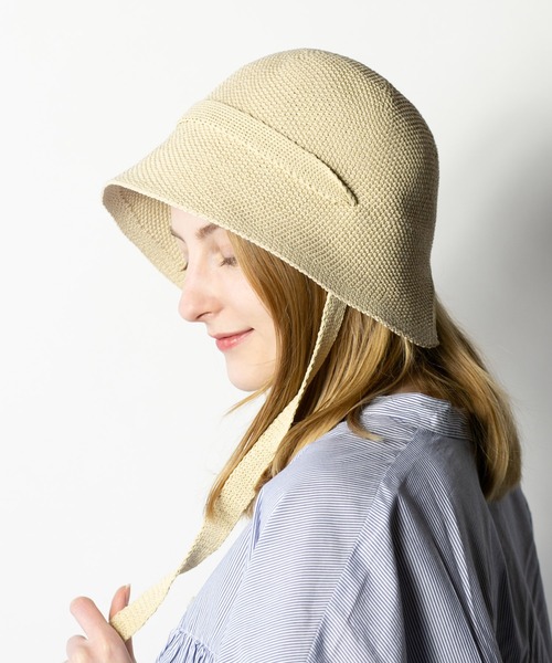 14+(イチヨンプラス)の「remains thermo hat(ハット・レディース・ブルー/アイボリー/ブラック/ベージュ・MEDIUM)」の3枚目の写真