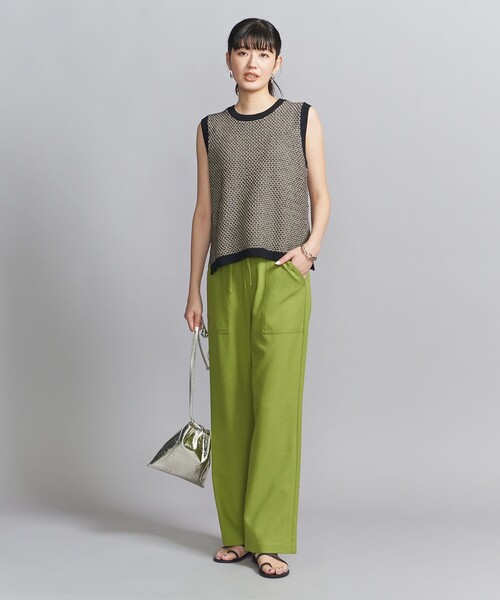 BEAUTY&YOUTH UNITED ARROWS（ビューティーアンドユースユナイテッドアローズ）の「ジャカードノースリーブニット -ウォッシャブル-（ニット/セーター・レディース・ライトグレー/オリーブ/ブラック・FREE）」の12枚目の写真