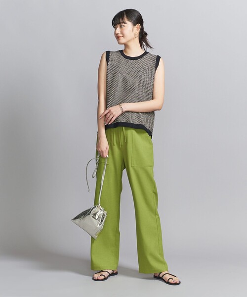 BEAUTY&YOUTH UNITED ARROWS（ビューティーアンドユースユナイテッドアローズ）の「ジャカードノースリーブニット -ウォッシャブル-（ニット/セーター・レディース・ライトグレー/オリーブ/ブラック・FREE）」の13枚目の写真