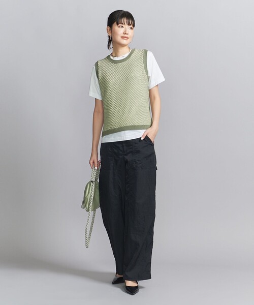 BEAUTY&YOUTH UNITED ARROWS（ビューティーアンドユースユナイテッドアローズ）の「ジャカードノースリーブニット -ウォッシャブル-（ニット/セーター・レディース・ライトグレー/オリーブ/ブラック・FREE）」の16枚目の写真