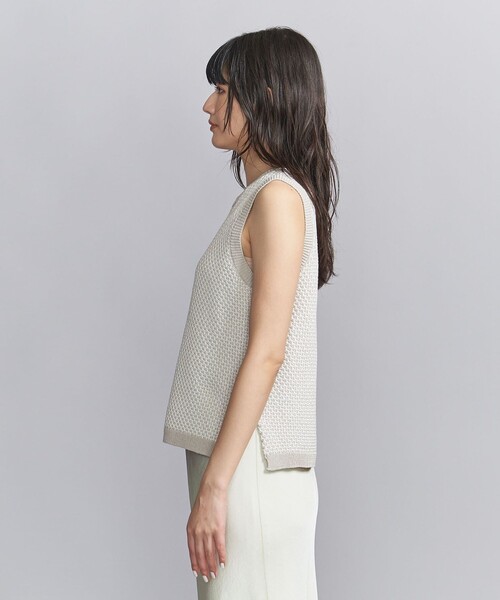 BEAUTY&YOUTH UNITED ARROWS（ビューティーアンドユースユナイテッドアローズ）の「ジャカードノースリーブニット -ウォッシャブル-（ニット/セーター・レディース・ライトグレー/オリーブ/ブラック・FREE）」の9枚目の写真