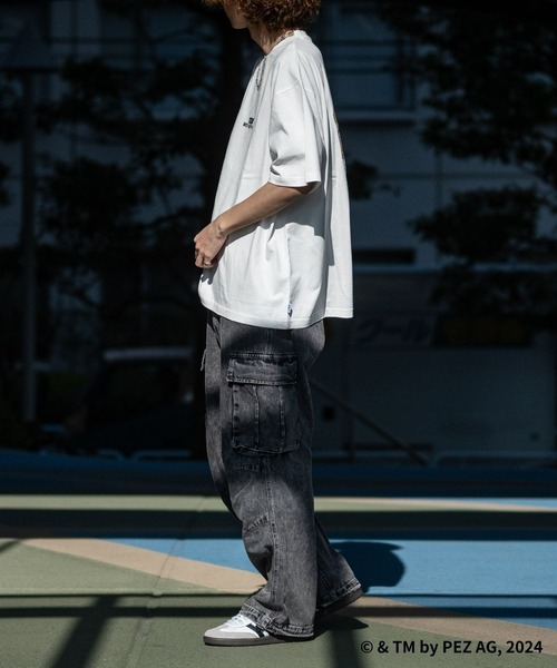 Red Cap Girl（レッドキャプガール）の「【a-r】〔PEZ×Red Cap Girl〕天竺 バックイラスト BIG TEE（Tシャツ/カットソー・メンズ・ブルー系1/カーキ系1/グレー系1/ホワイト系1/ホワイト系2/ブルー系2/カーキ系2/グレー系2・MEDIUM/LARGE）」の13枚目の写真