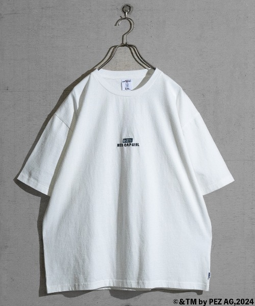 Red Cap Girl（レッドキャプガール）の「【a-r】〔PEZ×Red Cap Girl〕天竺 バックイラスト BIG TEE（Tシャツ/カットソー・メンズ・ブルー系1/カーキ系1/グレー系1/ホワイト系1/ホワイト系2/ブルー系2/カーキ系2/グレー系2・MEDIUM/LARGE）」の21枚目の写真