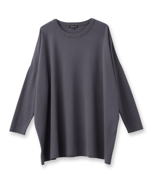 INDIVI(インディヴィ)の「◆【洗える/Tシャツライク】オーバーサイズニット(ニット/セーター・レディース・ナチュラル/チャコールグレー/ブラック・38/15 /13/34)」の21枚目の写真