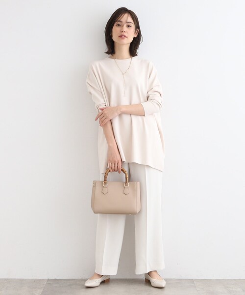 INDIVI(インディヴィ)の「◆【洗える/Tシャツライク】オーバーサイズニット(ニット/セーター・レディース・ナチュラル/チャコールグレー/ブラック・38/15 /13/34)」の19枚目の写真