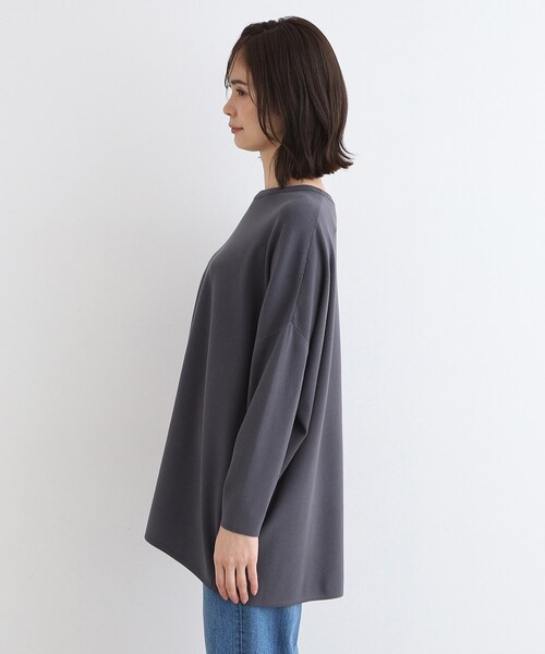 INDIVI(インディヴィ)の「◆【洗える/Tシャツライク】オーバーサイズニット(ニット/セーター・レディース・ナチュラル/チャコールグレー/ブラック・38/15 /13/34)」の14枚目の写真