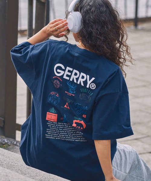 GERRY（ジェリー）の「GERRY/ジェリー 別注 アソートデザイン オーバーサイズ 半袖Tシャツ（Tシャツ/カットソー・メンズ・アッシュグレー/ネイビー/ブラウン/ブルー系/ブラック系/オフホワイト/ホワイト系/ブルーグリーン/ブラック/ベージュ系/スモークピンク/スミクロ/グレイッシュベージュ/ピンク系2/ブラック系2/ネイビー系2/ホワイト系2・M/S/XL/L）」の14枚目の写真