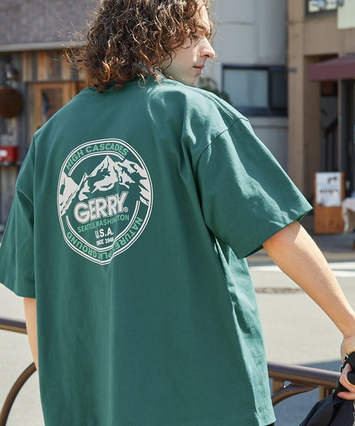 GERRY（ジェリー）の「GERRY/ジェリー 別注 バックサークル/ボックスロゴプリント ビッグシルエット半袖Tシャツ（Tシャツ/カットソー・メンズ・アッシュグレー/ネイビー/ブラウン/ブルー系/ブラック系/オフホワイト/ホワイト系/ブルーグリーン/ブラック/ベージュ系/スモークピンク/スミクロ/グレイッシュベージュ・M/S/XL/L）」の11枚目の写真