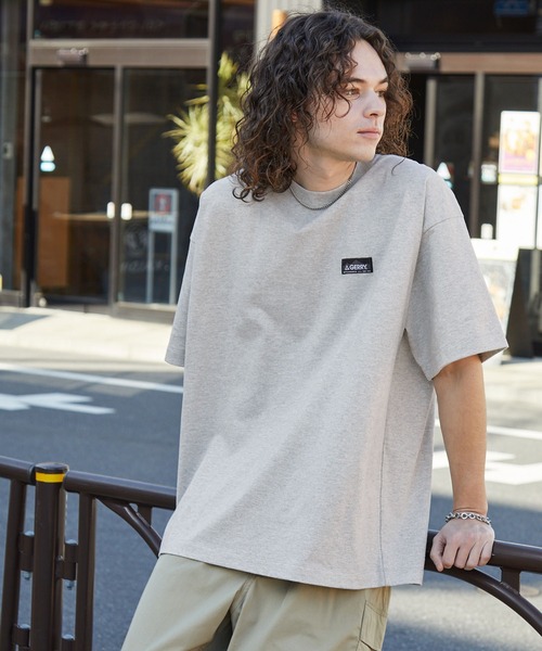 GERRY（ジェリー）の「GERRY/ジェリー 別注 バックサークル/ボックスロゴプリント ビッグシルエット半袖Tシャツ（Tシャツ/カットソー・メンズ・アッシュグレー/ネイビー/ブラウン/ブルー系/ブラック系/オフホワイト/ホワイト系/ブルーグリーン/ブラック/ベージュ系/スモークピンク/スミクロ/グレイッシュベージュ・M/S/XL/L）」の17枚目の写真