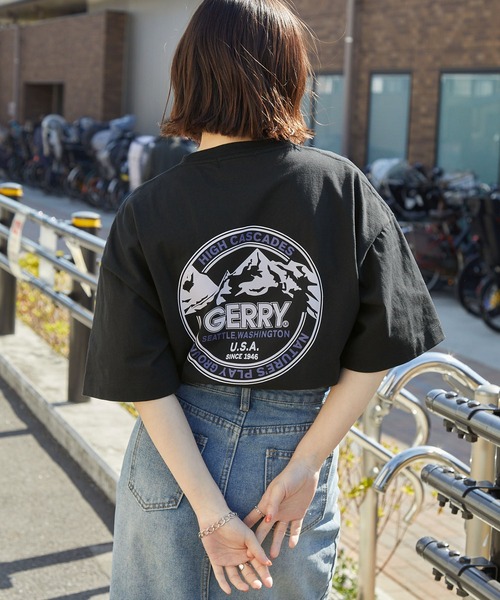 GERRY（ジェリー）の「GERRY/ジェリー 別注 バックサークル/ボックスロゴプリント ビッグシルエット半袖Tシャツ（Tシャツ/カットソー・メンズ・アッシュグレー/ネイビー/ブラウン/ブルー系/ブラック系/オフホワイト/ホワイト系/ブルーグリーン/ブラック/ベージュ系/スモークピンク/スミクロ/グレイッシュベージュ・M/S/XL/L）」の19枚目の写真