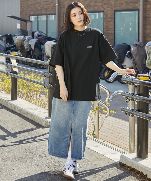 GERRY（ジェリー）の「GERRY/ジェリー 別注 バックサークル/ボックスロゴプリント ビッグシルエット半袖Tシャツ（Tシャツ/カットソー・メンズ・アッシュグレー/ネイビー/ブラウン/ブルー系/ブラック系/オフホワイト/ホワイト系/ブルーグリーン/ブラック/ベージュ系/スモークピンク/スミクロ/グレイッシュベージュ・M/S/XL/L）」の21枚目の写真