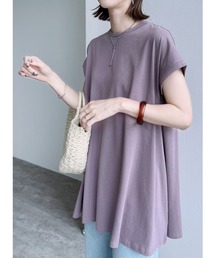 reca | 【妊婦さんにもオススメ！】フレンチスリーブフレアTシャツ(Tシャツ/カットソー)