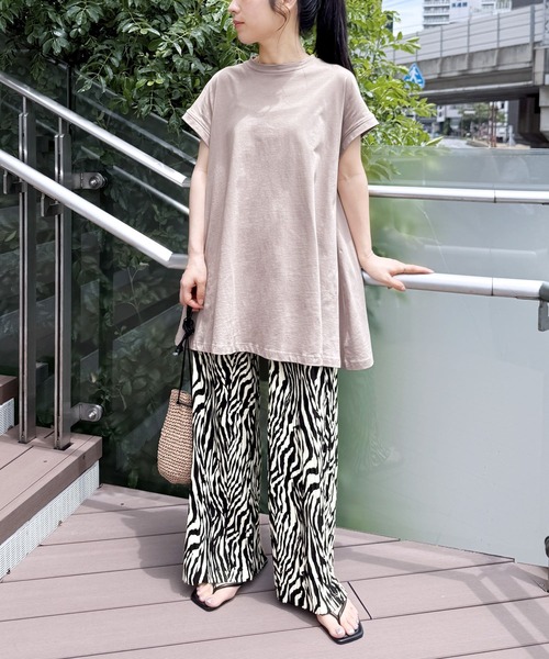 セール】【接触冷感】フレンチスリーブフレアTシャツ（Tシャツ