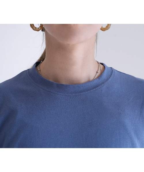 reca(レカ)の「【接触冷感】フレンチスリーブフレアTシャツ(Tシャツ/カットソー・レディース・ブラック/モーブ系/オフホワイト/ブルー系その他/ピンク系その他/チャコールグレー・M)」の20枚目の写真