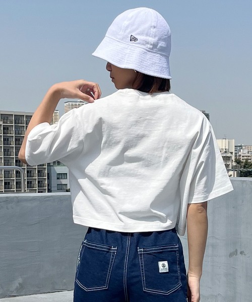 ムラサキスポーツ(ムラサキスポーツ)の「RIKKA FEMME/リッカファム ショートTシャツ 無地 ショート丈 RF24SS20(Tシャツ/カットソー・レディース・ホワイト/ネイビー/ミント・FREE)」の5枚目の写真