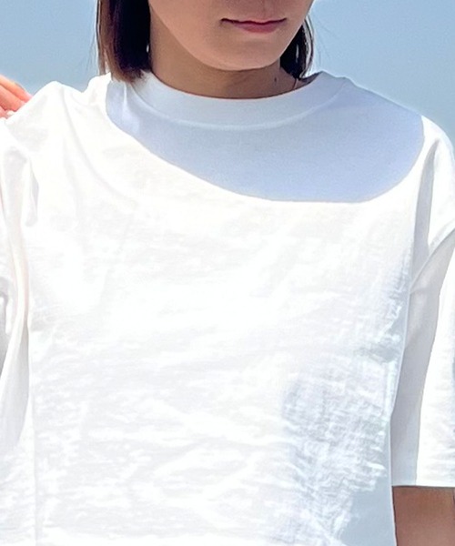 ムラサキスポーツ(ムラサキスポーツ)の「RIKKA FEMME/リッカファム ショートTシャツ 無地 ショート丈 RF24SS20(Tシャツ/カットソー・レディース・ホワイト/ネイビー/ミント・FREE)」の19枚目の写真