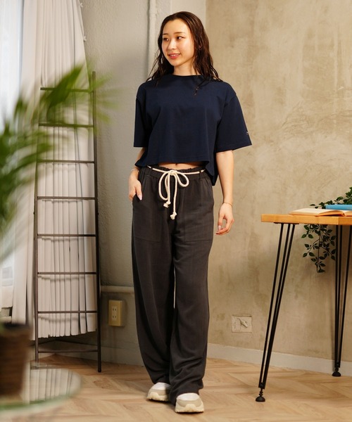 ムラサキスポーツ(ムラサキスポーツ)の「RIKKA FEMME/リッカファム ショートTシャツ 無地 ショート丈 RF24SS20(Tシャツ/カットソー・レディース・ホワイト/ネイビー/ミント・FREE)」の16枚目の写真