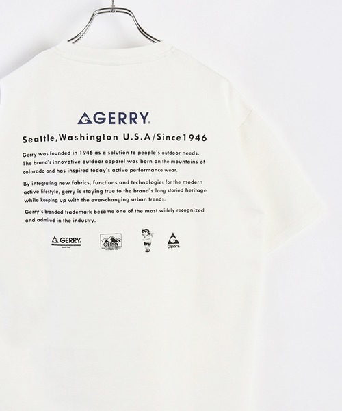 GERRY(ジェリー)の「GERRY 接触冷感とろみポンチ プリント 半袖Tシャツ(Tシャツ/カットソー・メンズ・ライトグレー/ホワイト/ブラック/ブルー/ブラック系その他/ホワイト系その他/ブルー系その他/グリーン系その他/ホワイト系その他2/ホワイト系その他3/ホワイト系その他4/グリーン/チャコールグレー/ライトグレー系/ライトグレー系1/ライトグレー系2/ホワイト系その他5/ブラック系その他3/ブラック系その他4・LL/M/L)」の2枚目の写真