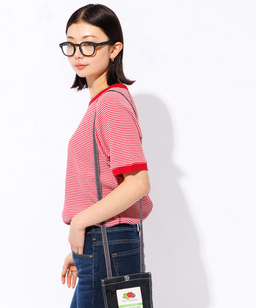 FRUIT OF THE LOOM（フルーツオブザルーム）の「【FRUIT OF THE LOOM】ボーダーTシャツ / ワッフル / 半袖（Tシャツ/カットソー・レディース・ピンク/ブルー・M）」の4枚目の写真