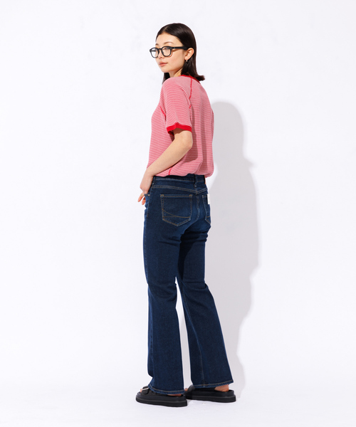 FRUIT OF THE LOOM（フルーツオブザルーム）の「【FRUIT OF THE LOOM】ボーダーTシャツ / ワッフル / 半袖（Tシャツ/カットソー・レディース・ピンク/ブルー・M）」の5枚目の写真