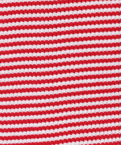 FRUIT OF THE LOOM（フルーツオブザルーム）の「【FRUIT OF THE LOOM】ボーダーTシャツ / ワッフル / 半袖（Tシャツ/カットソー・レディース・ピンク/ブルー・M）」の6枚目の写真