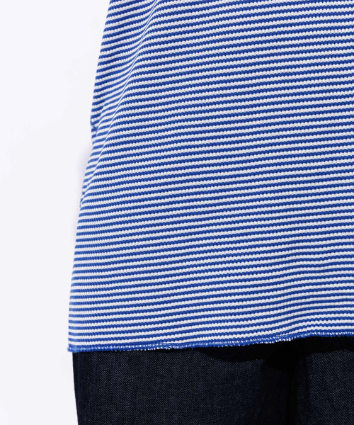 FRUIT OF THE LOOM（フルーツオブザルーム）の「【FRUIT OF THE LOOM】ボーダーTシャツ / ワッフル / 半袖（Tシャツ/カットソー・レディース・ピンク/ブルー・M）」の16枚目の写真