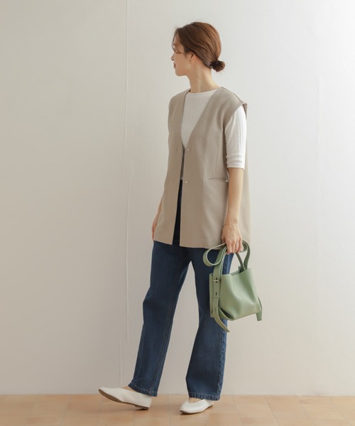 URBAN RESEARCH DOORS(アーバンリサーチドアーズ)の「針抜き6分袖カットソー(Tシャツ/カットソー・レディース・ブラック/オフホワイト/ブルー・MEDIUM)」の10枚目の写真