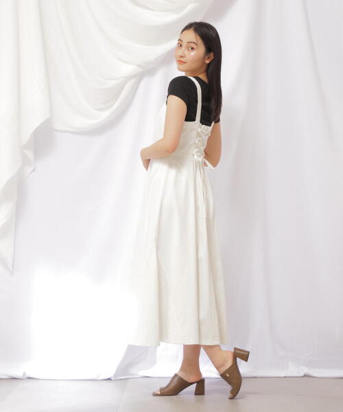 ジルサンダー　ホワイトデニムワンピース JILL by JILL STUART（ジルバイジルスチュアート）の「◇レース