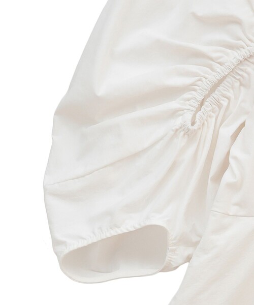 CLANE(クラネ)の「【CLANE/クラネ】CROSSING GATHERE ONEPIECE/クロシングギャザーワンピース(ドレス・レディース・ホワイト/ブラック・0/1)」の6枚目の写真