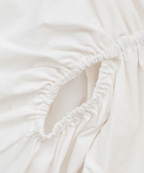 CLANE(クラネ)の「【CLANE/クラネ】CROSSING GATHERE ONEPIECE/クロシングギャザーワンピース(ドレス・レディース・ホワイト/ブラック・0/1)」の10枚目の写真