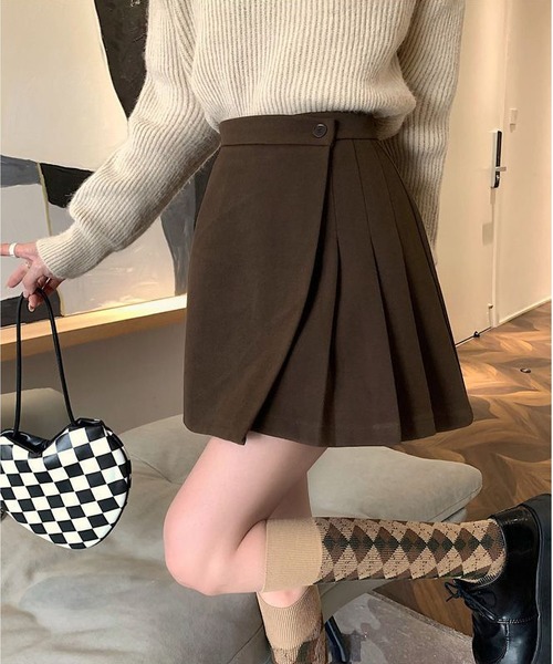 男の子向けプレゼント集結 セール】パンツ付きハイウエストAラインミニプリーツスカート パンツ
