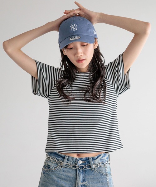 LOWRYS FARM（ローリーズファーム）の「フライスチビＴシャツＳＳ 111954（Tシャツ/カットソー・レディース・ブラック/その他/ホワイト/ブラウン/ネイビー/ホワイト系その他/ブルー系その他/ブラウン系その他・FREE）」の8枚目の写真