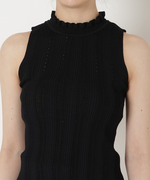 REDYAZEL（レディアゼル）の「透かし編みリブトップス（ニット/セーター・レディース・ピンク/オフホワイト/ブラック/サックスブルー・FREE）」の17枚目の写真