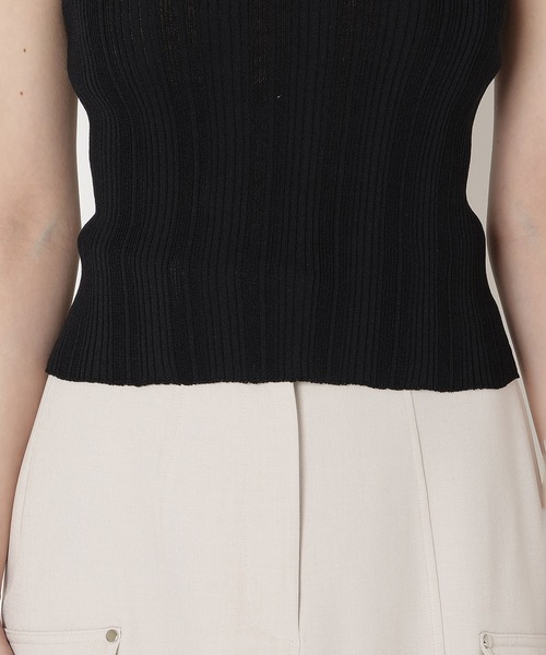 REDYAZEL（レディアゼル）の「透かし編みリブトップス（ニット/セーター・レディース・ピンク/オフホワイト/ブラック/サックスブルー・FREE）」の19枚目の写真
