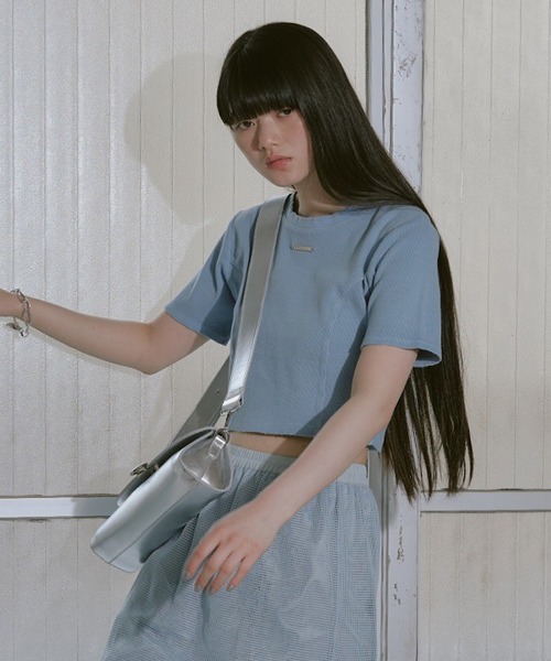 RAY CASSIN(レイカズン)の「コンパクトピグメントダメージT(Tシャツ/カットソー・レディース・ベージュ/ブラック/ブルー/ホワイト/ピンク・FREE)」の19枚目の写真