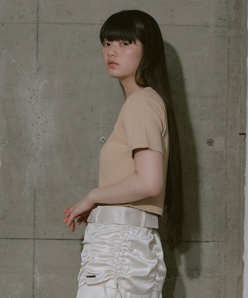 RAY CASSIN(レイカズン)の「コンパクトピグメントダメージT(Tシャツ/カットソー・レディース・ベージュ/ブラック/ブルー/ホワイト/ピンク・FREE)」の13枚目の写真