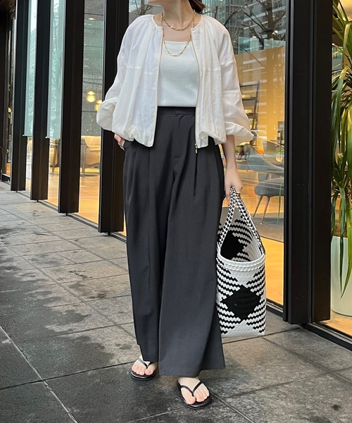 DouDou（ドゥドゥ）の「リネンバルーンブルゾン（ブルゾン・レディース・ブラック/ブラウン/オフホワイト・FREE）」の7枚目の写真