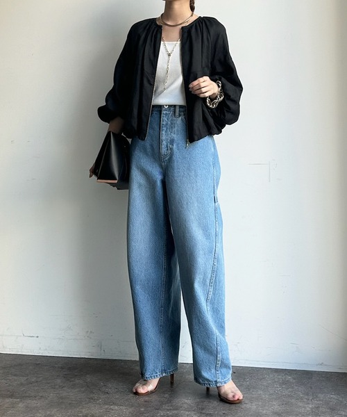 DouDou（ドゥドゥ）の「リネンバルーンブルゾン（ブルゾン・レディース・ブラック/ブラウン/オフホワイト・FREE）」の14枚目の写真