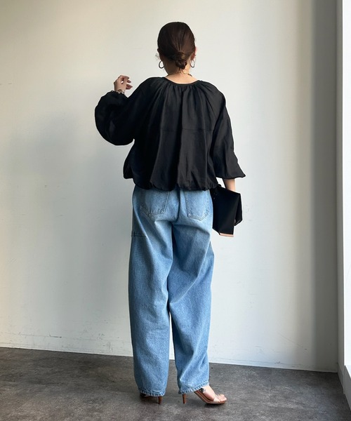 DouDou（ドゥドゥ）の「リネンバルーンブルゾン（ブルゾン・レディース・ブラック/ブラウン/オフホワイト・FREE）」の17枚目の写真