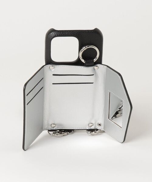 ensemble(皮革ブランド)(アンサンブル)の「ensemble/アンサンブル/PORTE2/ストラップ付きiPhone Case【iPhone14・14Pro・15・15Pro】(スマホケース/カバー・レディース・グレー系その他6/ブラック/グレー系その他3/イエロー/ベージュ・6/7/8/5)」の6枚目の写真