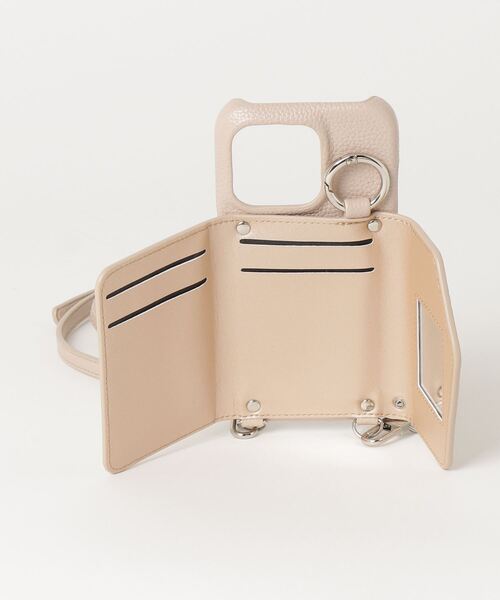 ensemble(皮革ブランド)(アンサンブル)の「ensemble/アンサンブル/PORTE2/ストラップ付きiPhone Case【iPhone14・14Pro・15・15Pro】(スマホケース/カバー・レディース・グレー系その他6/ブラック/グレー系その他3/イエロー/ベージュ・6/7/8/5)」の8枚目の写真