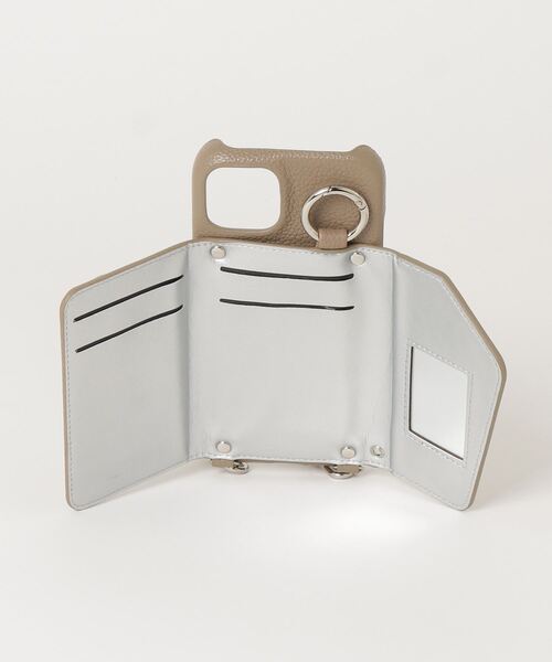 ensemble(皮革ブランド)(アンサンブル)の「ensemble/アンサンブル/PORTE2/ストラップ付きiPhone Case【iPhone14・14Pro・15・15Pro】(スマホケース/カバー・レディース・グレー系その他6/ブラック/グレー系その他3/イエロー/ベージュ・6/7/8/5)」の12枚目の写真