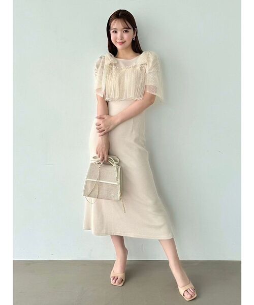 CALNAMUR（カルナムール）の「2WAYリボンポイントバッグ（ハンドバッグ・レディース・アイボリー/ブラック・FREE）」の8枚目の写真