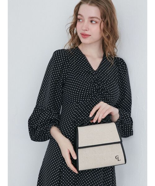 CALNAMUR（カルナムール）の「2WAYリボンポイントバッグ（ハンドバッグ・レディース・アイボリー/ブラック・FREE）」の13枚目の写真